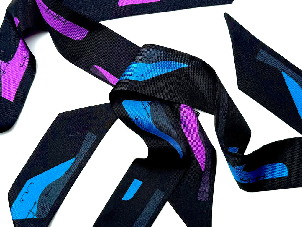 Jazz Abstract Necktie - Hand-Painted Silk