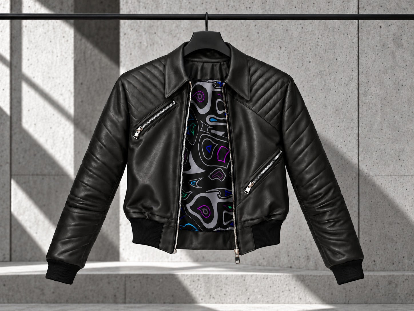 Flux jacket, editorial lining view