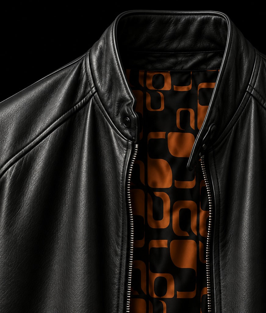 Arch black leather with rust Base Modular lining